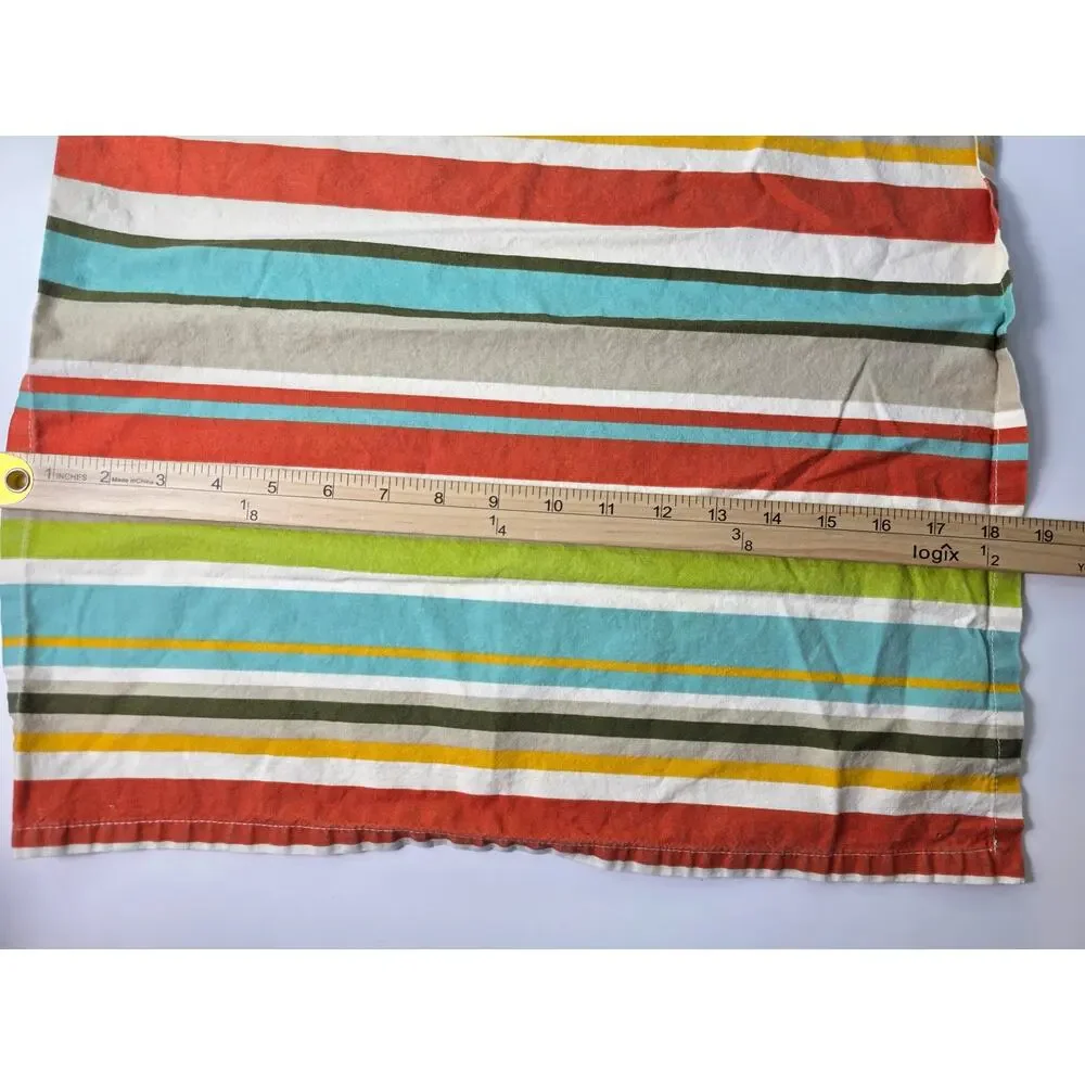 WORLD MARKET Cotton Multicolor Stripe Dinner Napkin Set of 4 *See photo
